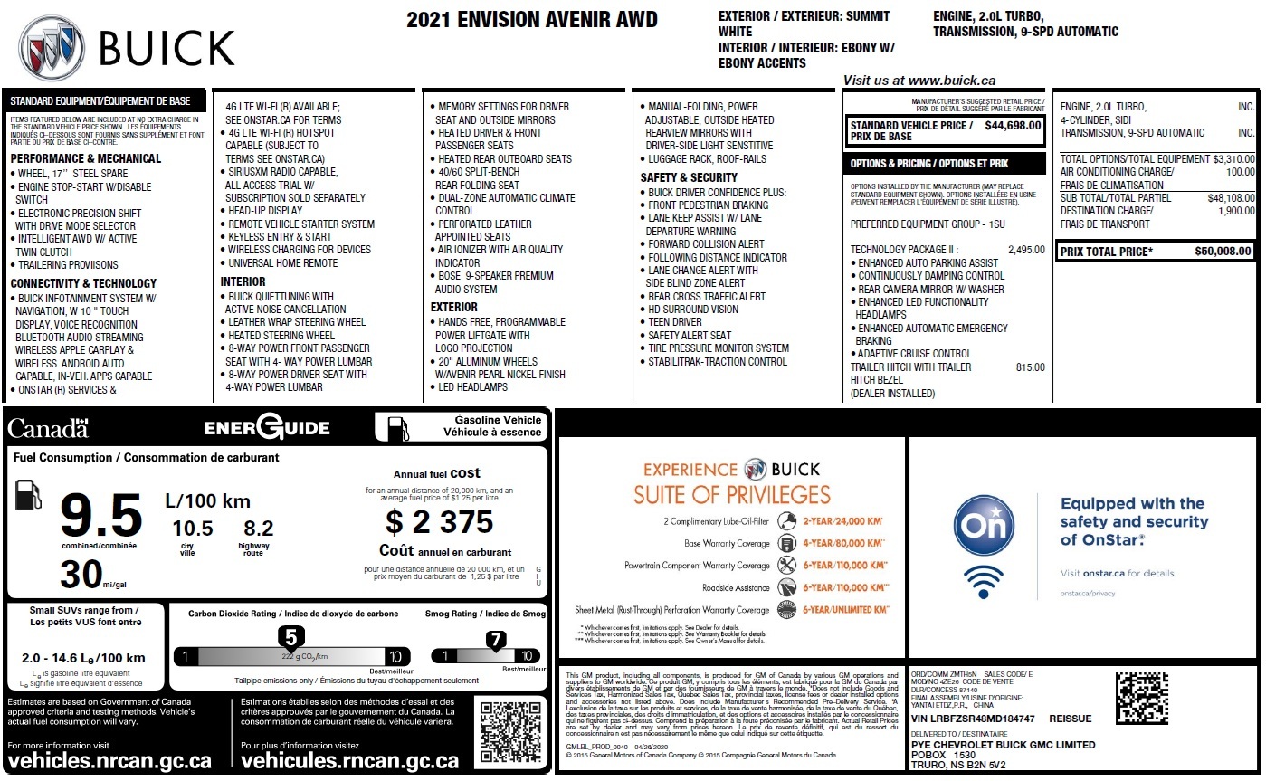 Buick Envision 2021
